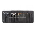 Vente en gros Poignée en bois de qualité supérieure 22 PCS Ensemble brosse noire Makuep avec pochette